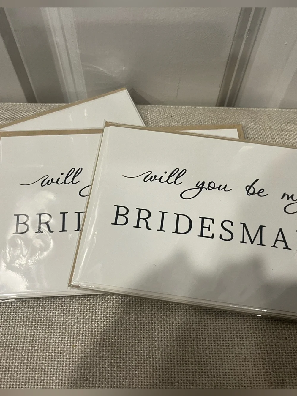 NEW WILL YOU BE MY BRIDESMAID CARDS WITH ENVELOPES- SET OF 6
